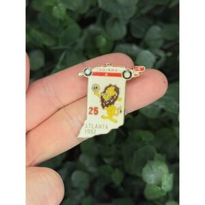 Vintage Indiana Atlanta 1982 Pin Lion 25 Racing Car Souvenir Collectible